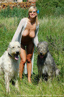 Paula with dogs - 1